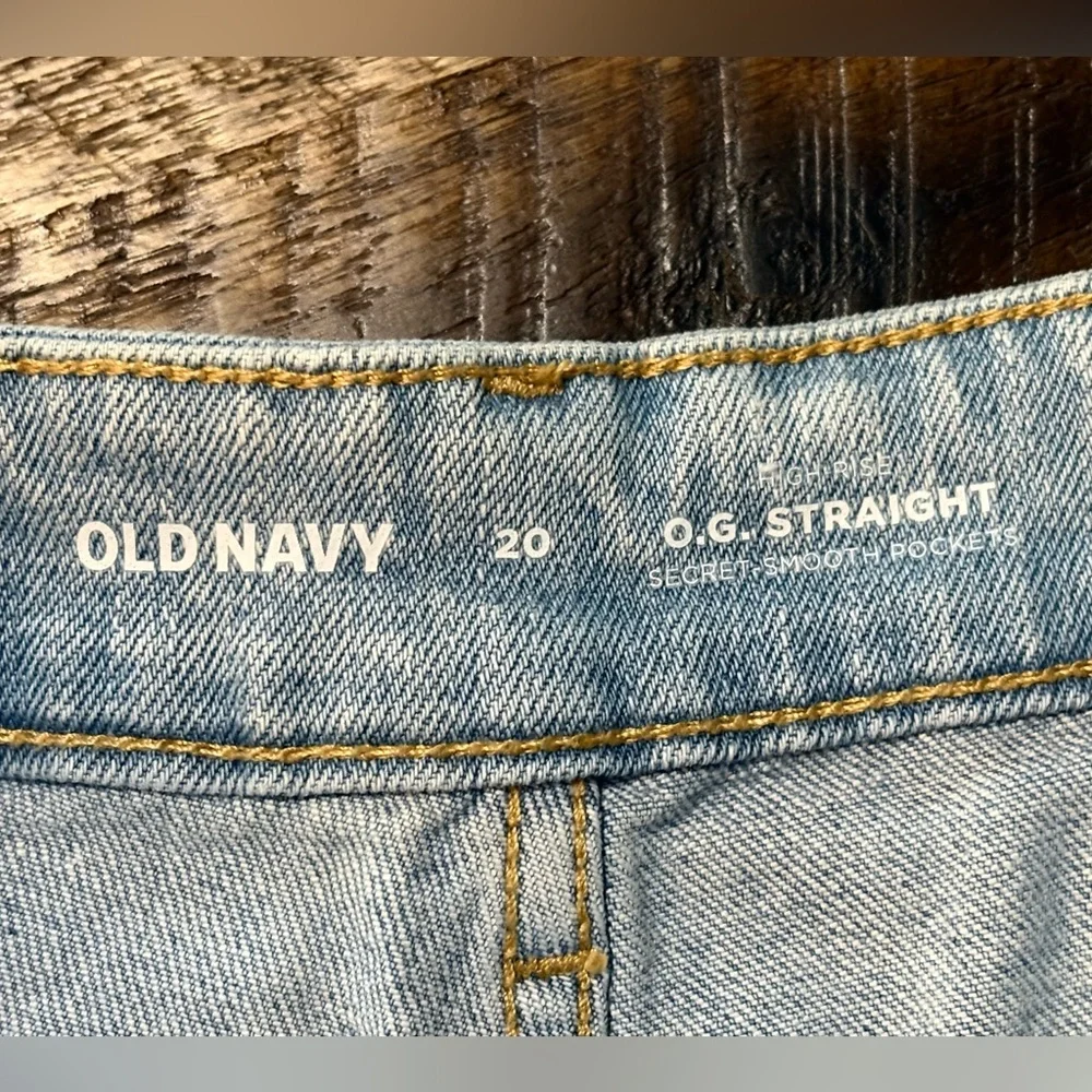 NWT Old Navy High Rise O.G. Straight Jean Shorts Size 20 - Picture 3 of 5